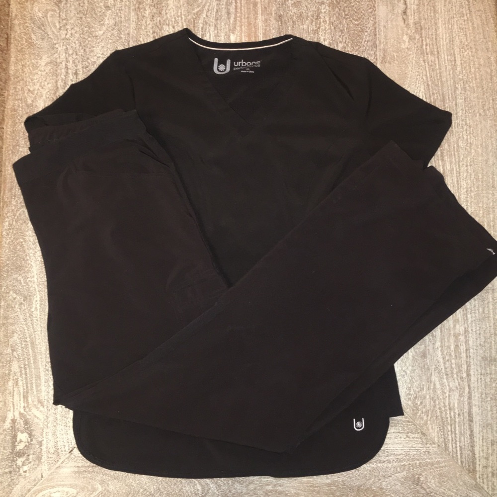 Urbane Performance Black Scrub Set
